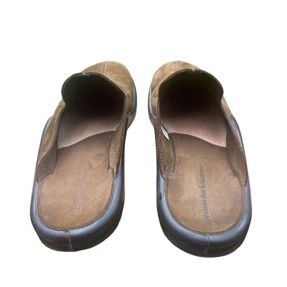 HAMMACHER SCHLEMMER Brown Leather Slide Mule Slippers main image 9